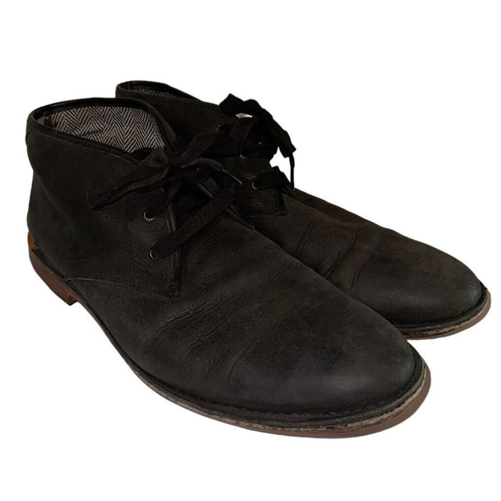 Sebago Mens Halyard Chukka Boots Size 11.5 Black Nubuck Leather